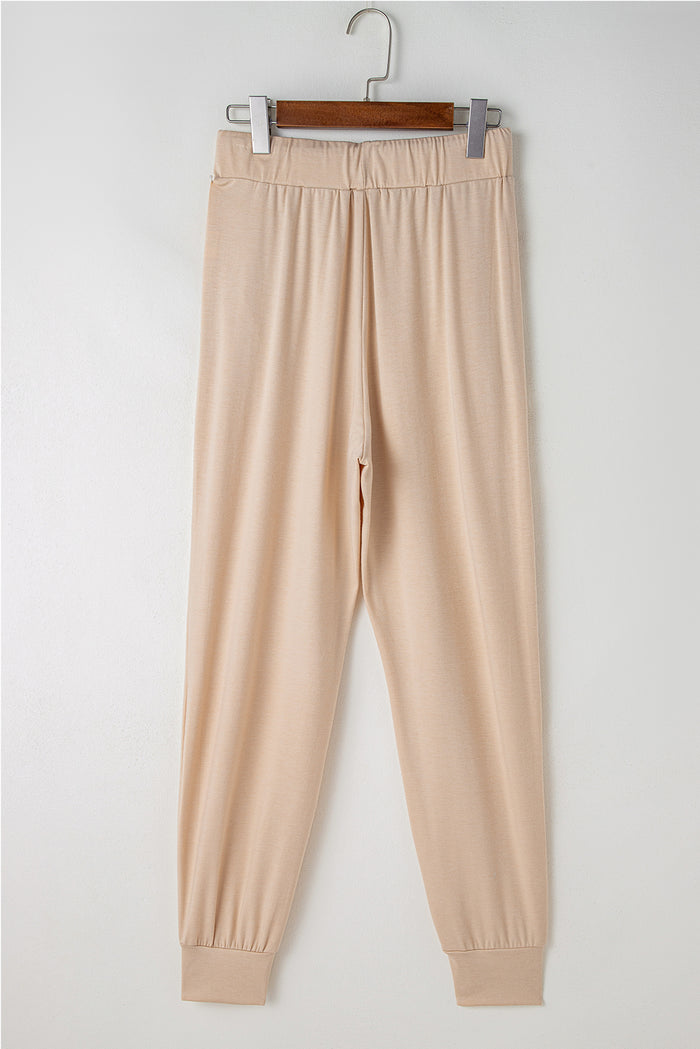 Parchment Split Long Cardigan and Skinny Pants Lounge Set 🇺🇲