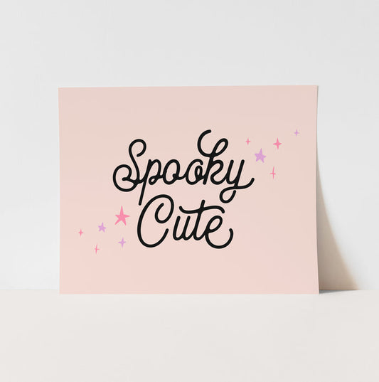 {Pink} Spooky Cute Art Print