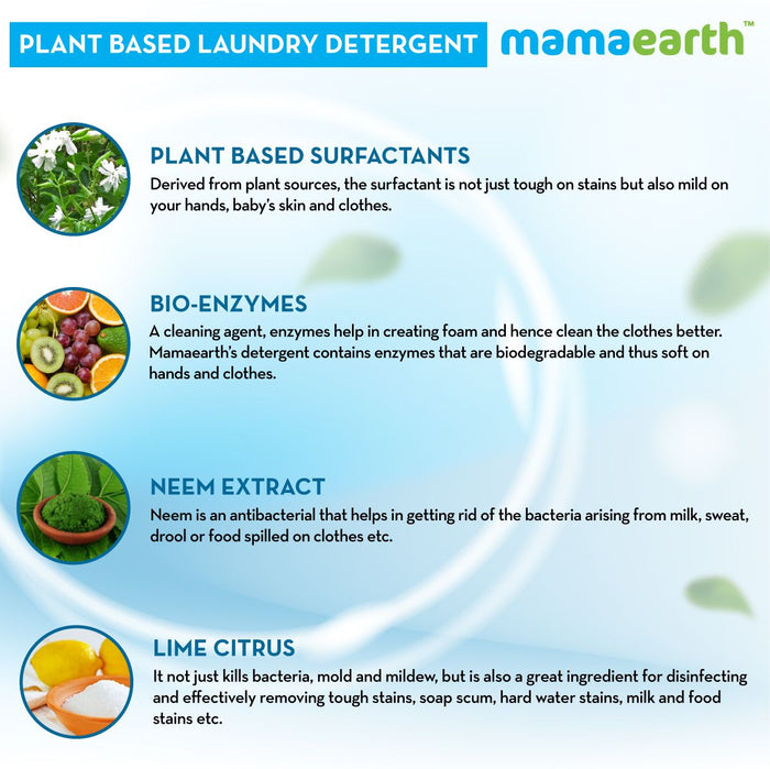 Detergent for baby clothes with natural ingredients