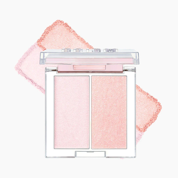 CLIO Prism Highlighter Duo #02 LAVENDER VOYAGE Nudie Glow Australia