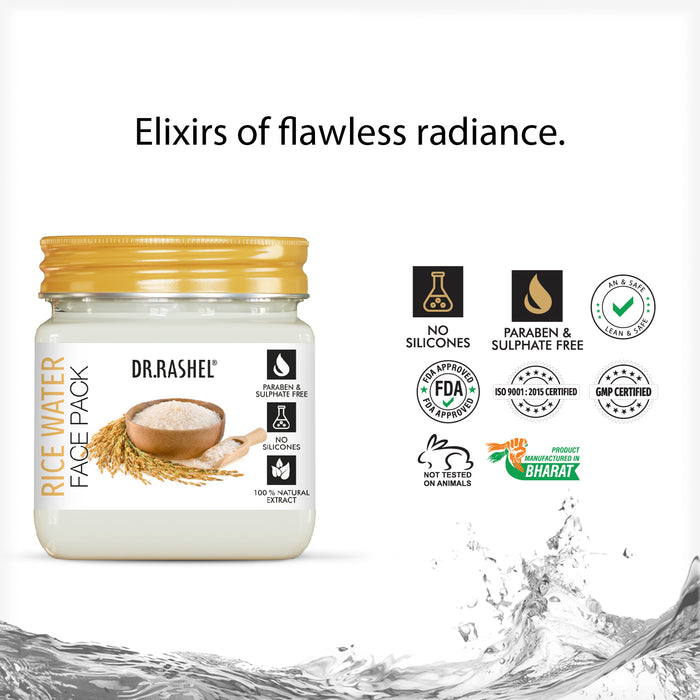 rice water face pack for dry and oily skin