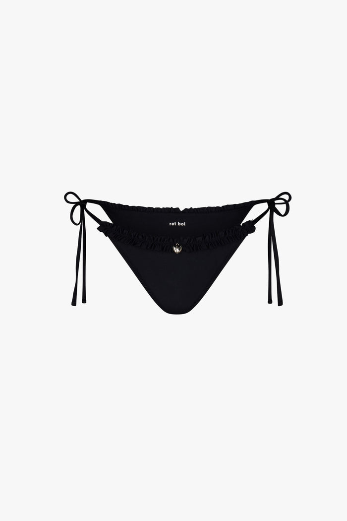 Rat Boi - Ruffle Charm Bikini Bottom - Onyx -