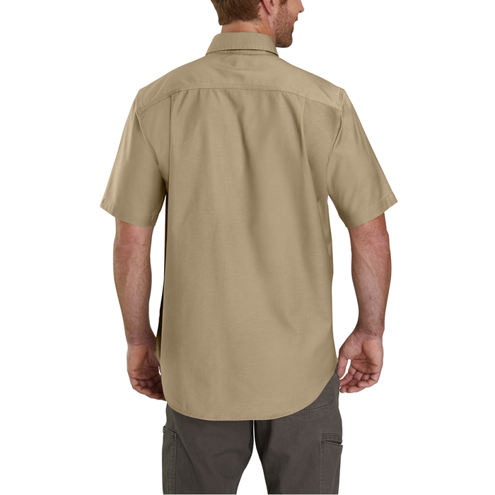 RUGGED FLEX RIGBY SHORT SLEEVE WORK SHIRT - 253-Dark Khaki | Carhartt 103555