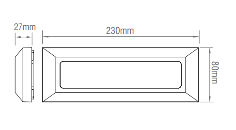 Saxby EL-40103 Severus CCT Landscape Direct IP65 2W Rectangular LED Guide Light