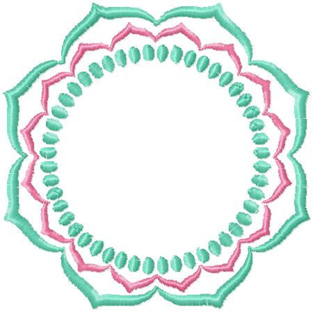 Scallop Monogram Frame - this darling frame is perfect for most projects.