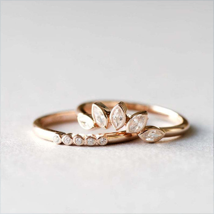 Set of Two Five Dots Rings