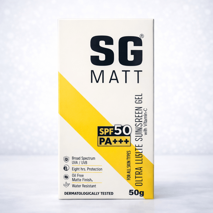 SG Matt Ultra Gold Matte Sunscreen Gel SPF 50 PA+++ (50g) - Cosmosentials