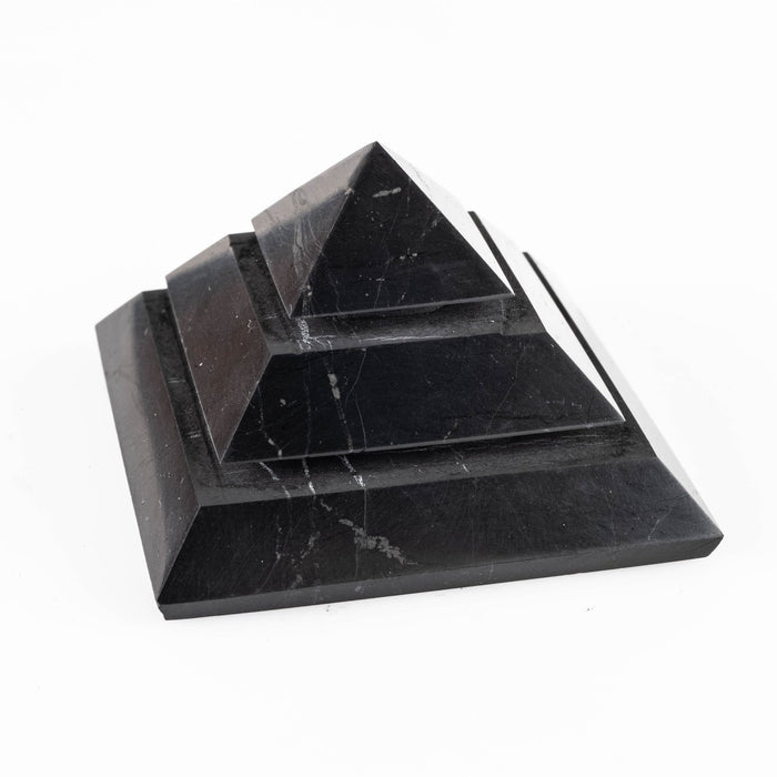 Shungite Saqqara Pyramid 50mm - InnerVision Crystals