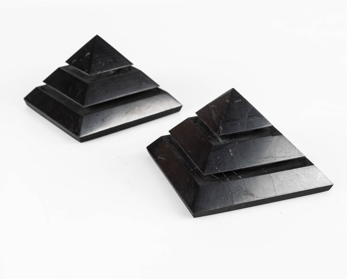 Shungite Saqqara Pyramid 50mm - InnerVision Crystals