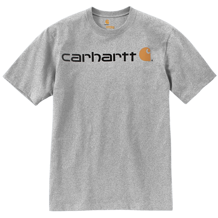 SIGNATURE LOGO SHORT SLEEVE T-SHIRT - HGY-Heather Gray | Carhartt K195