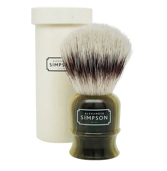 Simpson Highbury Synthetic Shaving Brush with Travel Tube