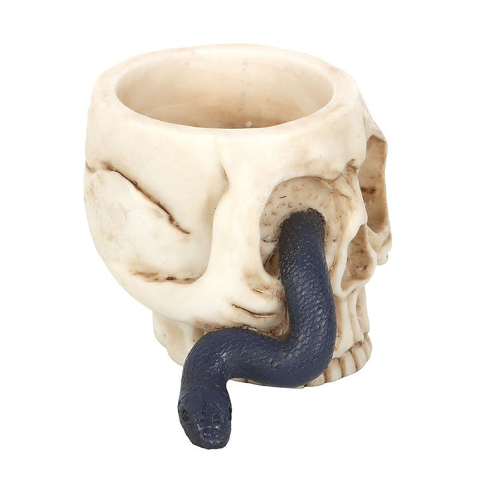 Skull Tealight Holder with Snake 🇬🇧