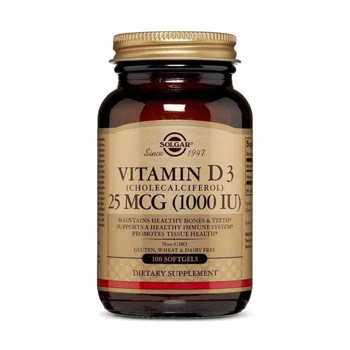 Solgar Vitamin D3 1000iu Softgels 100's Solgar
