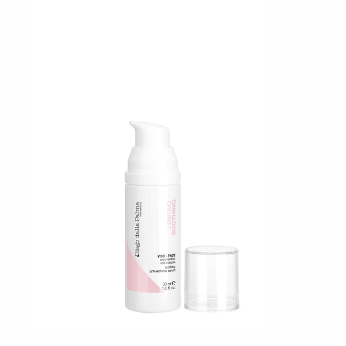Diego Dalla Palma Soothing Anti-Redness Serum, 30ml pump bottle shown with lid off.