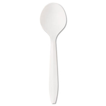 SPOON/ Soup, Light Weight, White, 1000/cs-Food Service