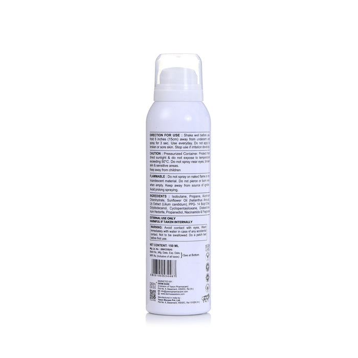 White spray bottle with text on a white background
