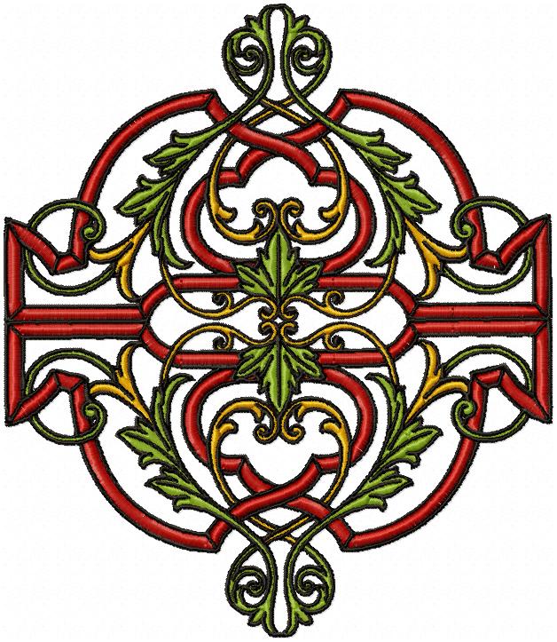 Stained Glass Look Embroidery Design