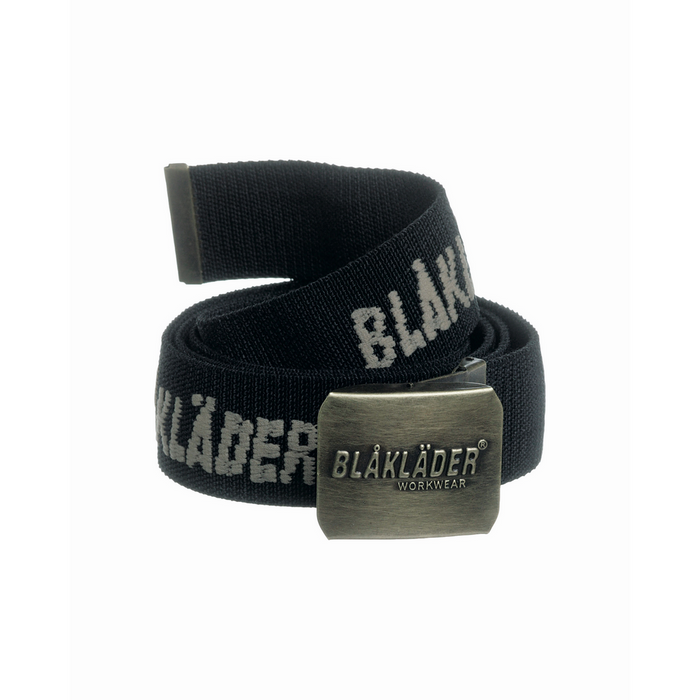 STRETCH WEB BELT WITH EMBROIDERED LOGO - 9900-Black | Blaklader 40130000