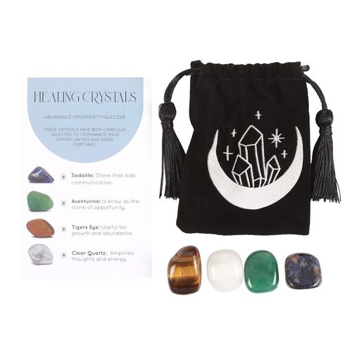 Success Healing Crystal Set with Moon Trinket Dish 🇬🇧