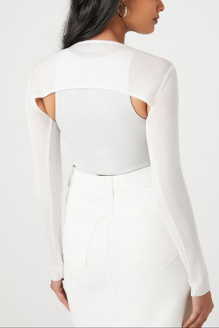 Super Cropped Sweater-Knit Top