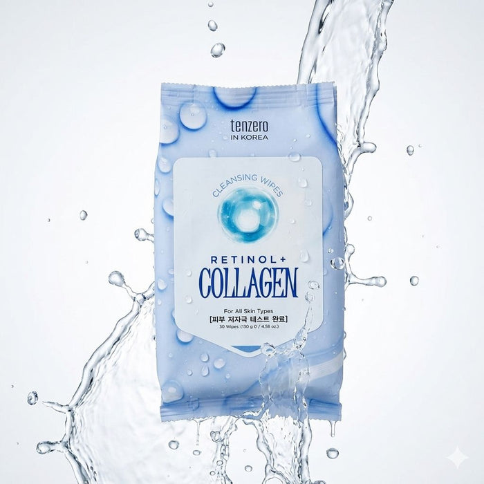 Tenzero Retinol + Collagen Cleansing Wipe 30