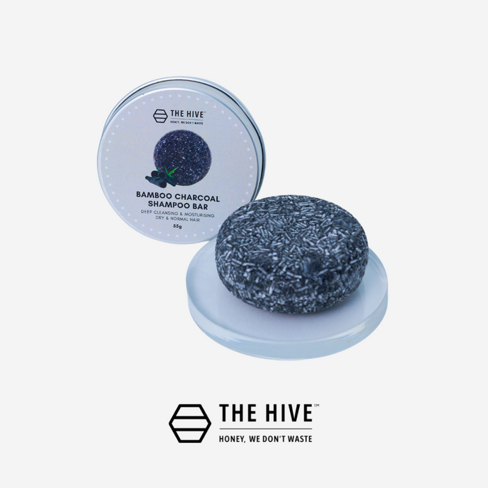 The Hive Bamboo Charcoal Shampoo Bar (55g)