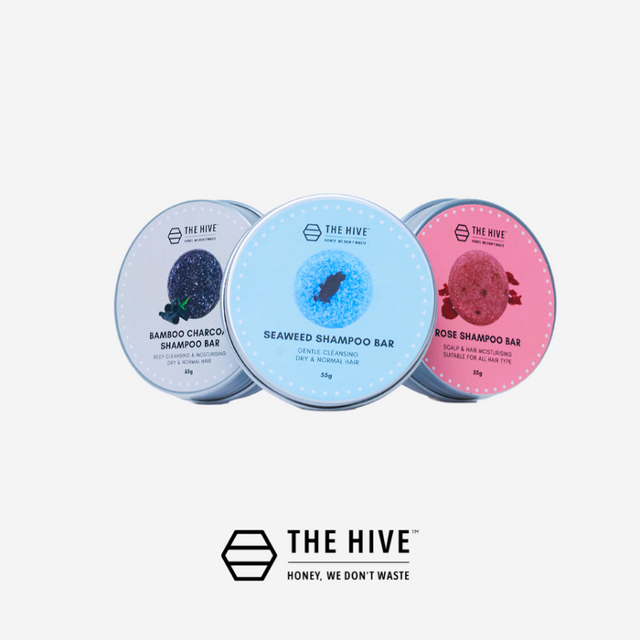 The Hive Bamboo Charcoal Shampoo Bar (55g)