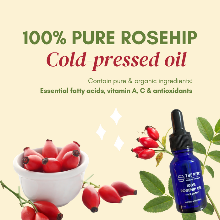 The Hive Rosehip Oil (15ml) - Thehivebulkfoods