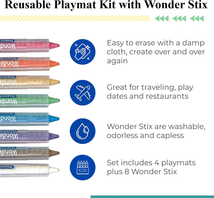 The Pencil Grip: Playmat Kit 8.5" x 12" (4 mats, 8 Wonder Stix)