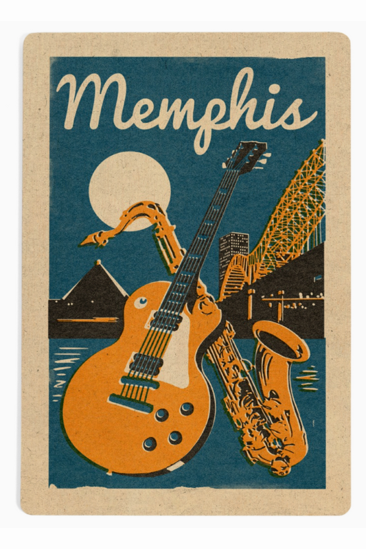 TN Woodblock Postcard