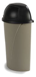 TRASHCAN/ INDOOR/ Centurian Half-Round Container, 21 gallon