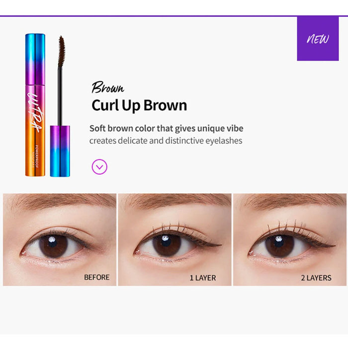 Missha Ultra Powerproof Mascara CURL UP BROWN Nudie Glow Australia