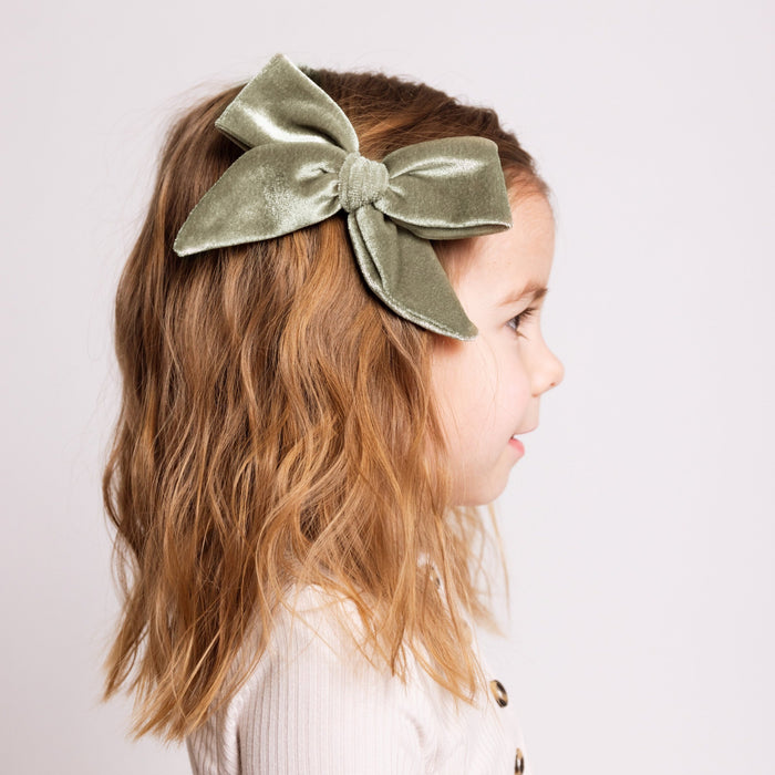 Velvet - Pewter Bow