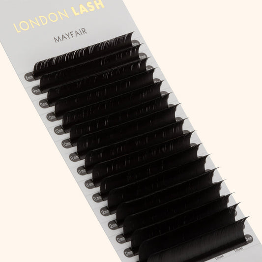 Front packaging view of Volume Mayfair Lashes 0.07 tray