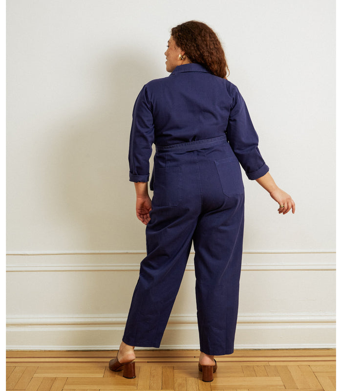 Loup - Wallis Long Sleeve Zip Jumpsuit - Twilight -