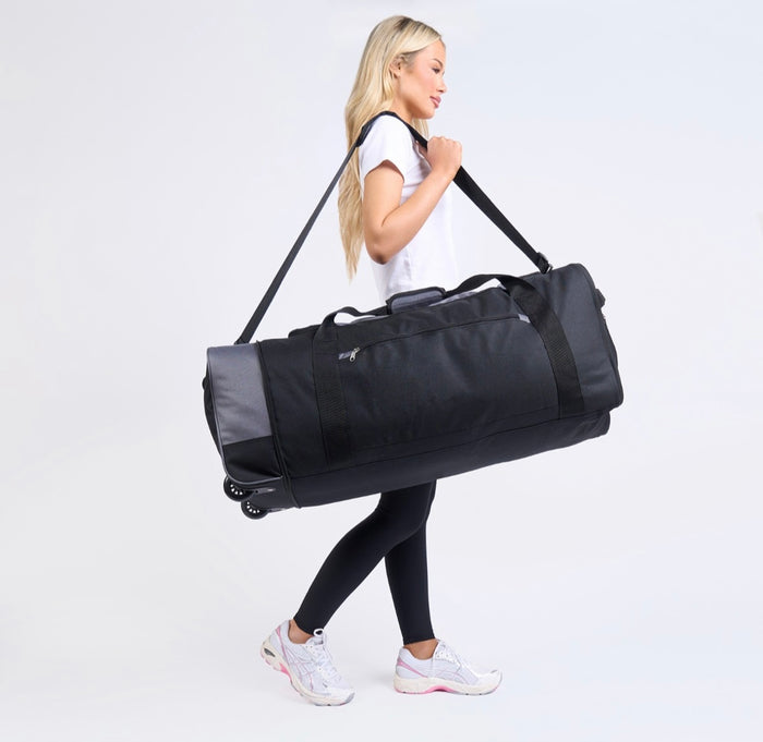 Wheelie Roller Holdall Bag - Black 🇨🇳