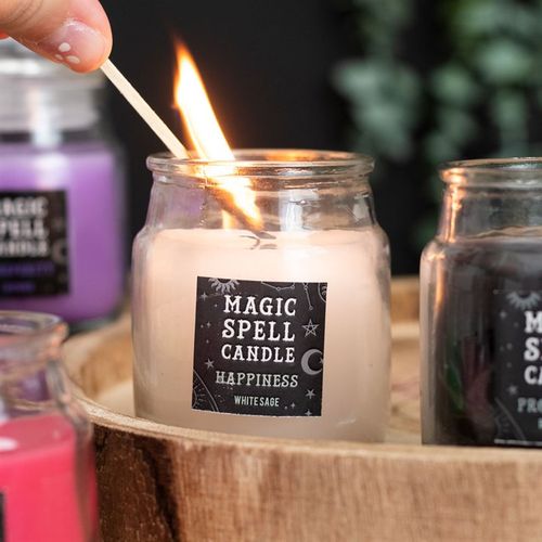 White Sage 'Happiness' Spell Candle Jar 🇬🇧