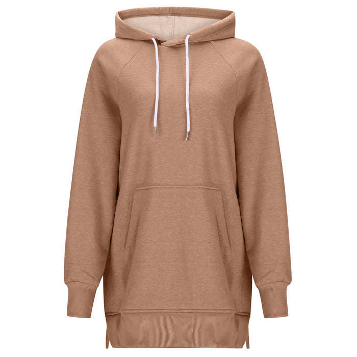 Women's Solid Color Hooded Split Shoulder Sleeve Sweater 🇨🇳