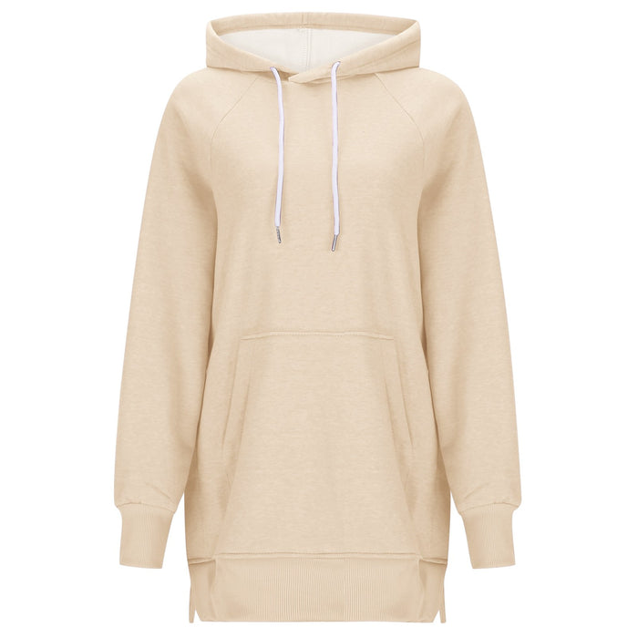 Women's Solid Color Hooded Split Shoulder Sleeve Sweater 🇨🇳