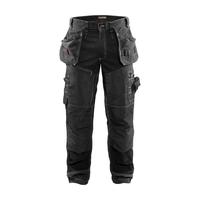X1600 PANTS WITH KNEE POCKETS - 9900-Black | Blaklader 16001370