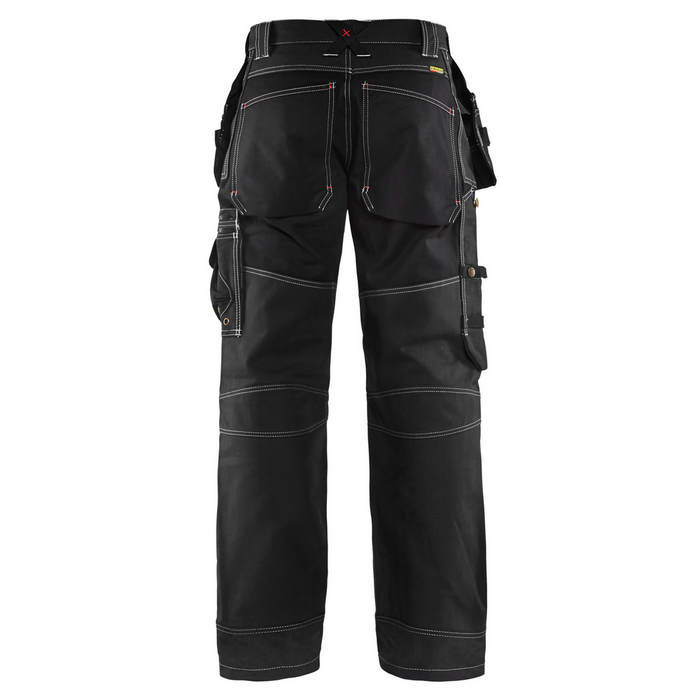 X1600 PANTS WITH KNEE POCKETS - 9900-Black | Blaklader 16001370