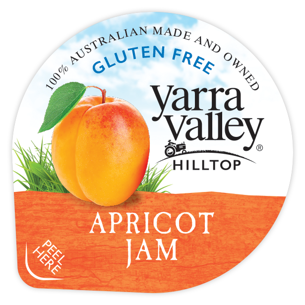 Yarra Valley Hilltop Gluten Free Apricot Jam 16g Portion Control