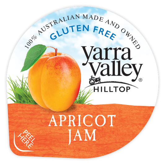 Yarra Valley Hilltop Gluten Free Apricot Jam 16g Portion Control
